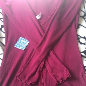 Free People V back layering top.